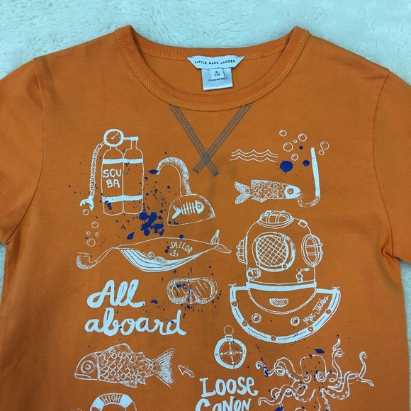 Little Marc Jacobs Orange T Shirt Size 6 Years - Picture 2 of 9